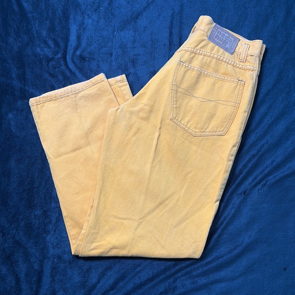 Yellow Vintage 90’s Nada Nuff Jeans with Straight Leg